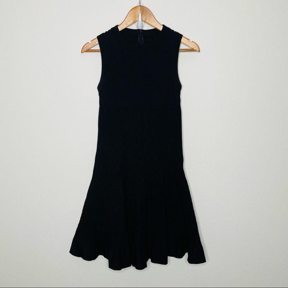 Alaia Azzedine Black Sleeveless Flare A-line Ruffle Dress Women’s Size 40